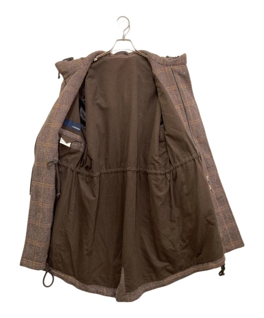 LARDINI ラルディーニ ヘリンボーン フーデッドコート サイズ：48