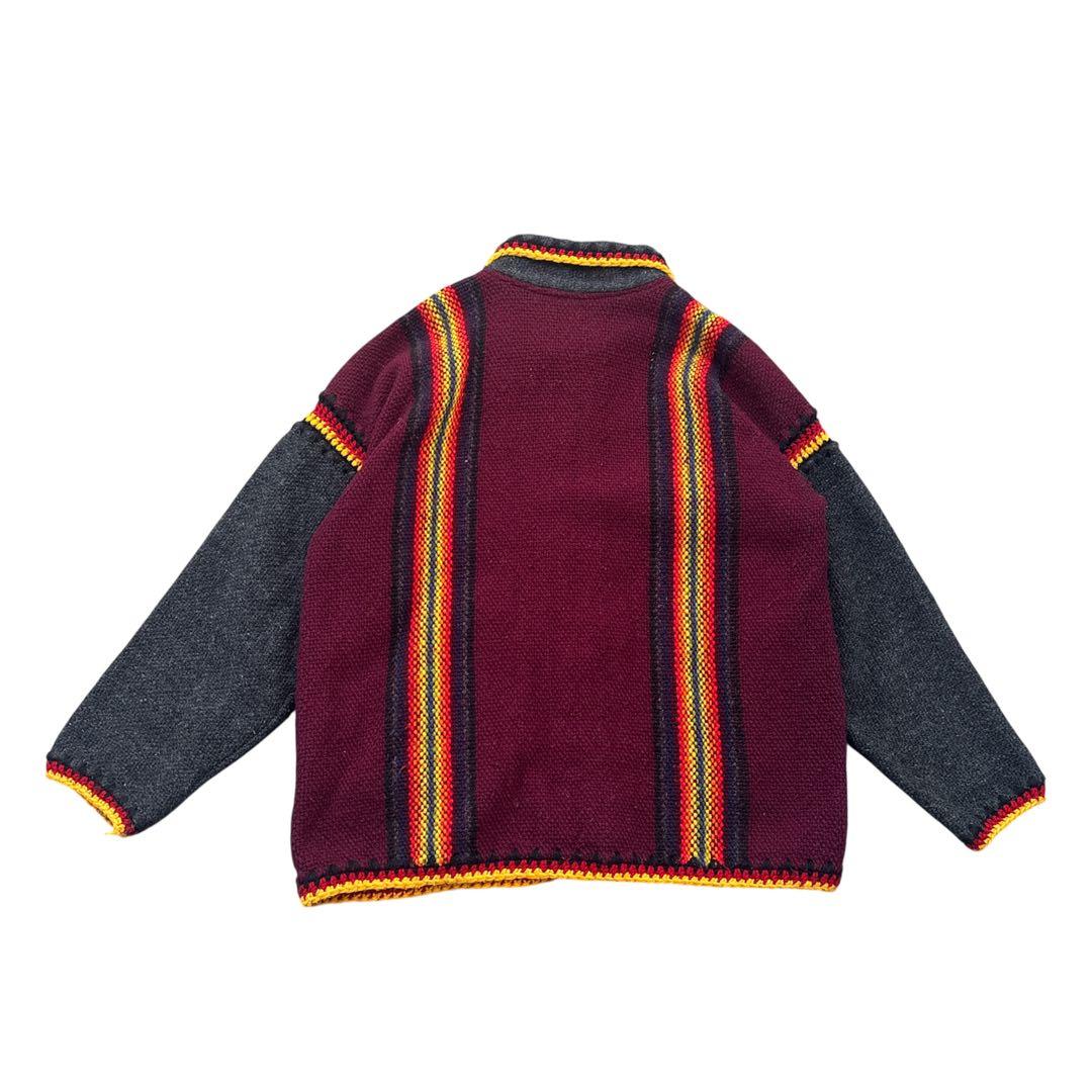 エクアドルニット ハンドニット カーディガン 古着