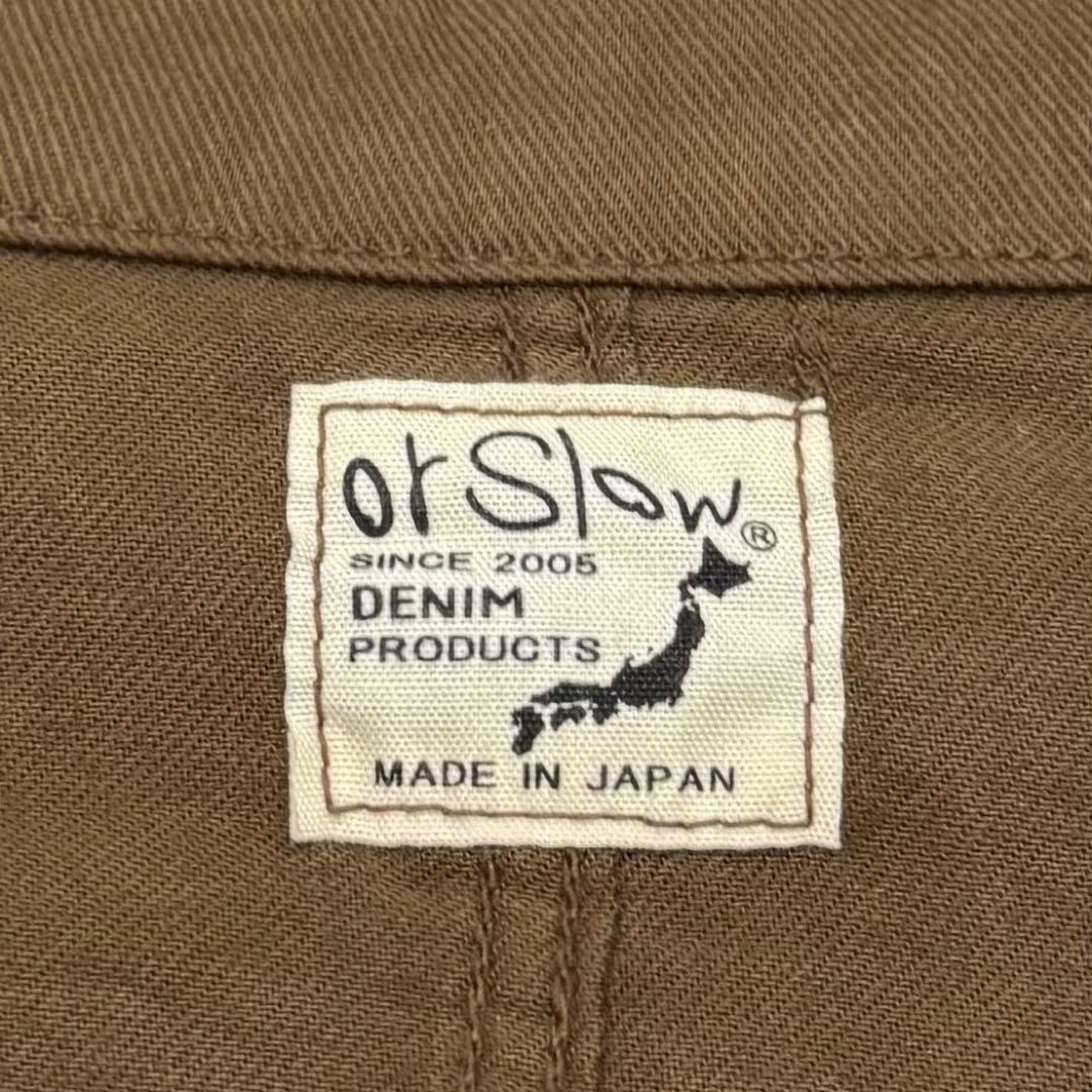 美品 orslow ワイド メタル ボタン ミリタリー ショップ コート カーキ