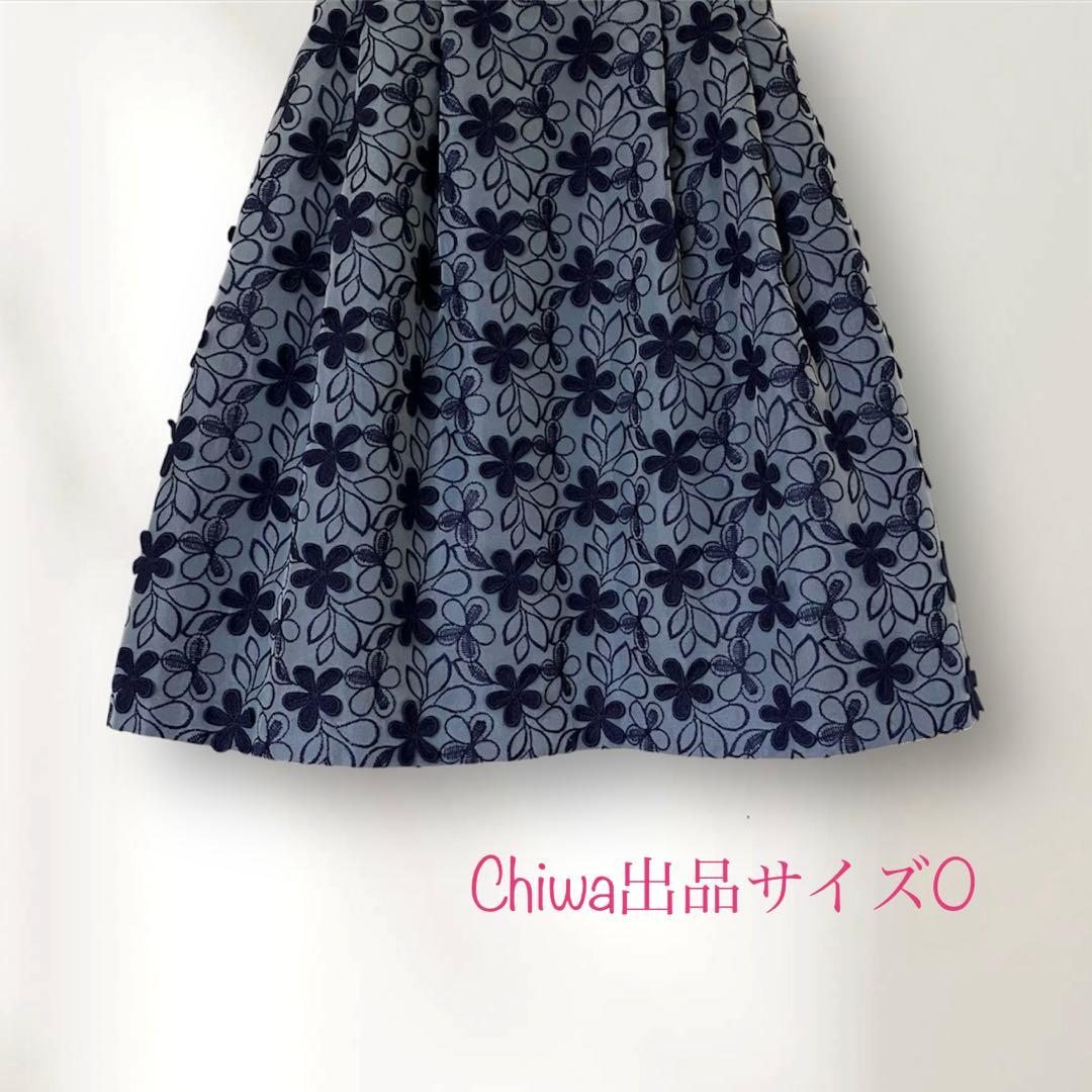 TOCCA トッカ　ゴールドレーベル　フラワー刺繍　お花モチーフ　ワンピース　0