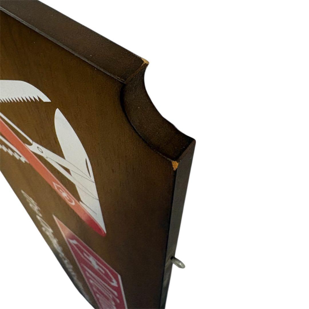 看板 木製Victorinox スイスアーミーナイフ 木製サイン 吊り下げ 両面