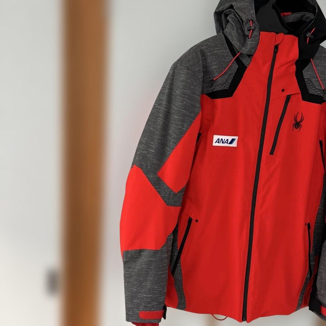 SPYDER フード付きジャケット 赤/グレー