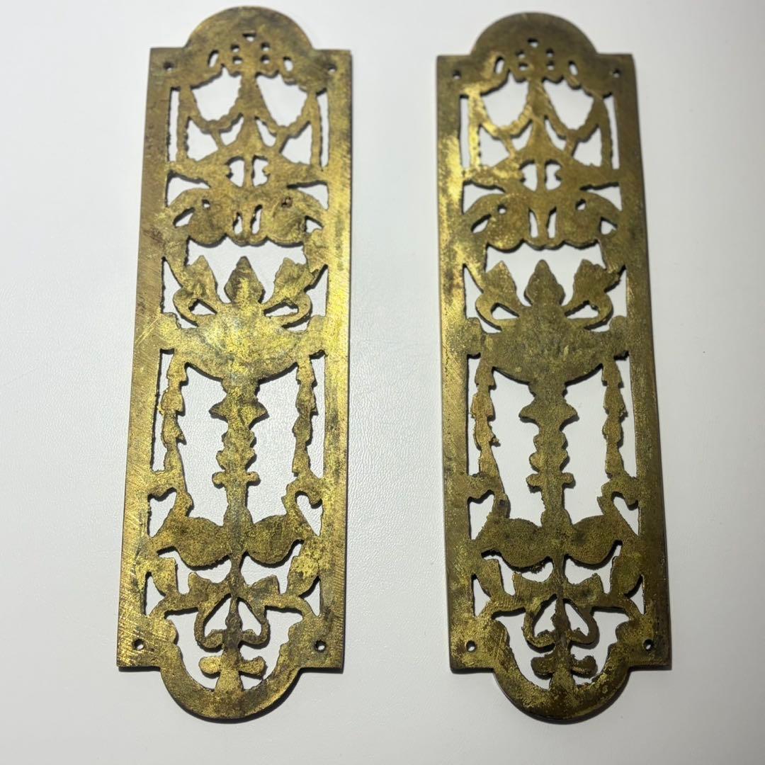 ドアプレート アンティーク フランス　輸入雑貨　ビンテージ 扉 273g 輸入品