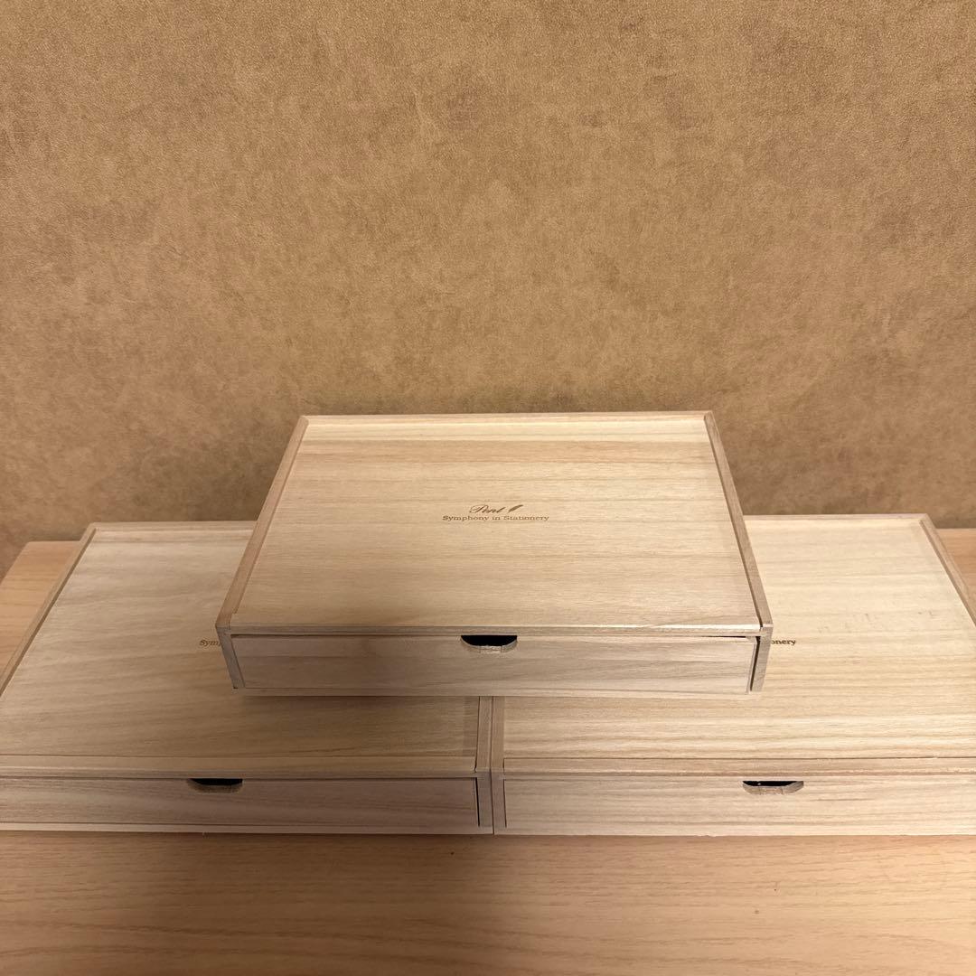 3段セット　ペンハウス　Pent〈ペント〉引き出し　NEO 桐製 万年筆箱