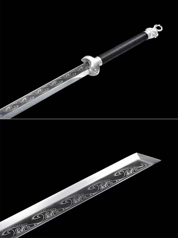 八卦戦刃（シルバー）古兵器 武具　刀装具　日本刀　模造刀 居合刀