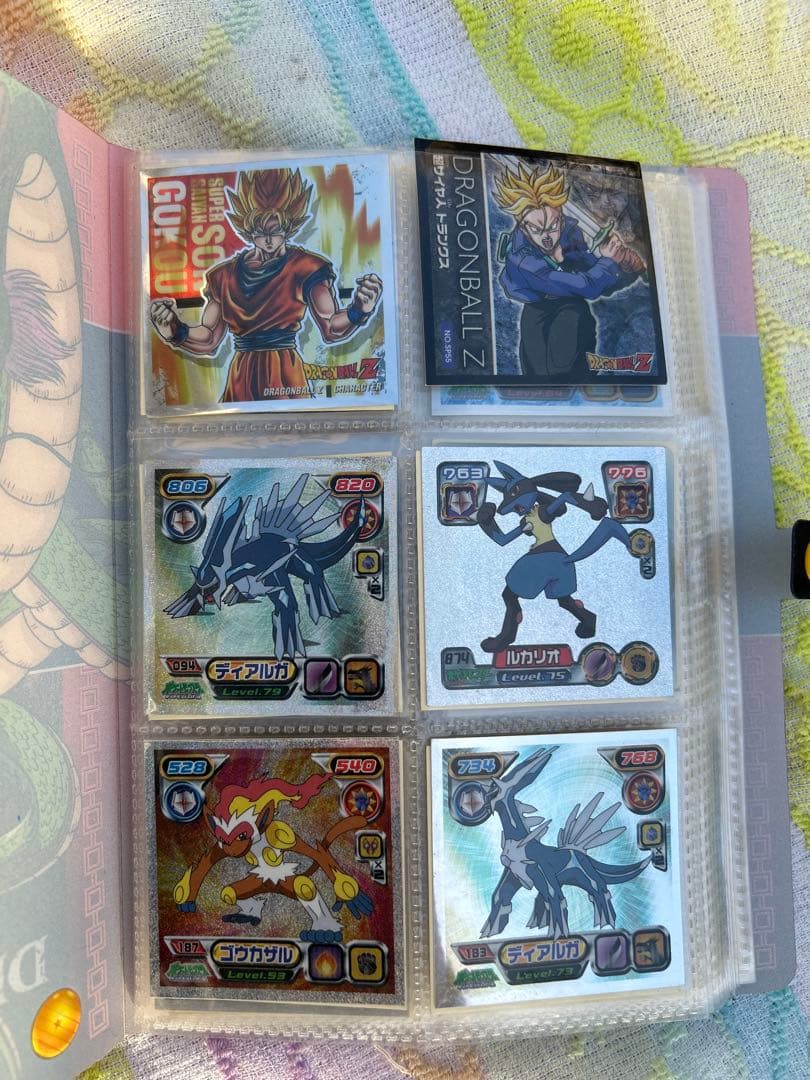 匿名配送】ドラゴンボール 列伝　ファイル　シール　ポケモン　カード　ピカチュウ