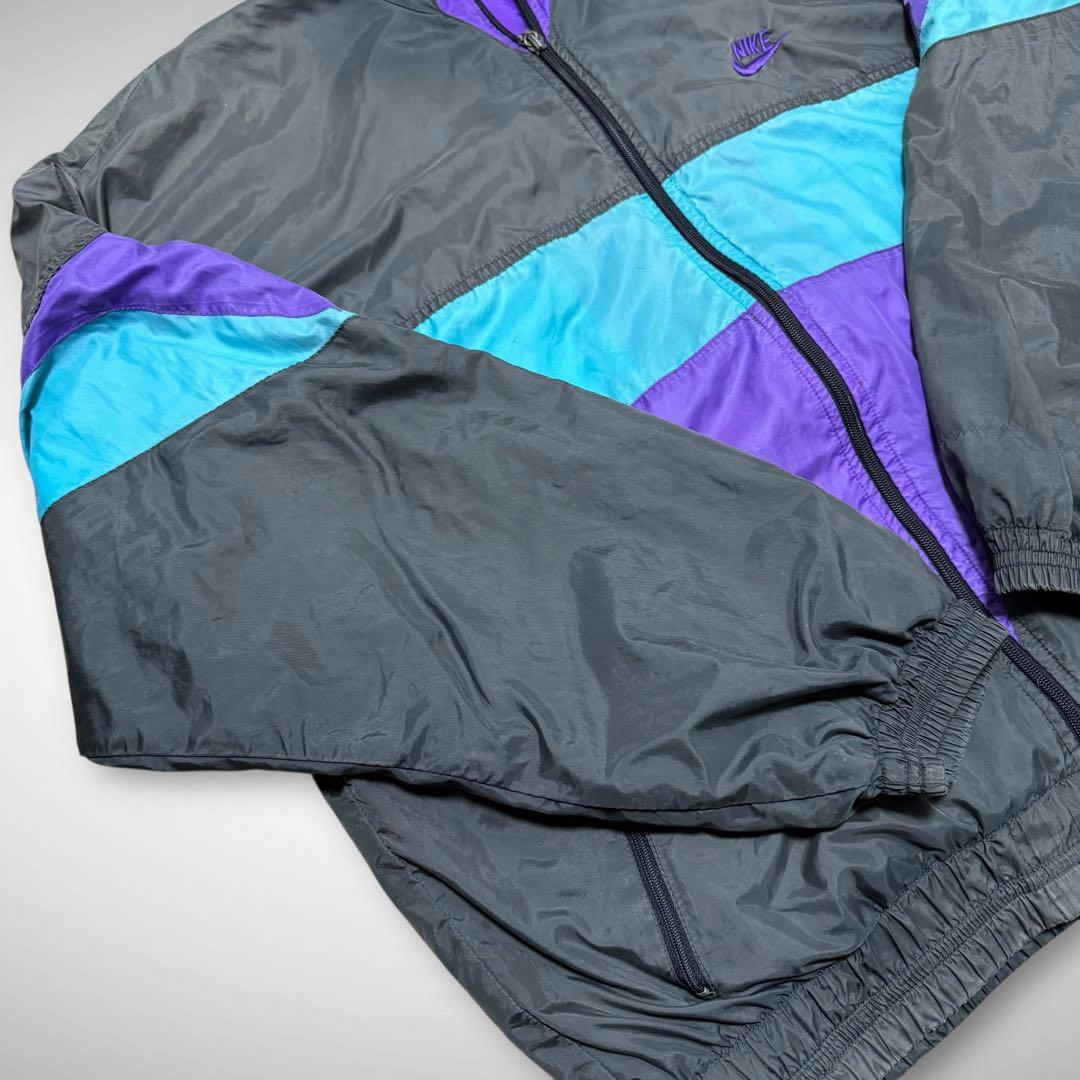 90s old Nike ナイロントラックジャケット ビンテージ古着L短丈ナイキ