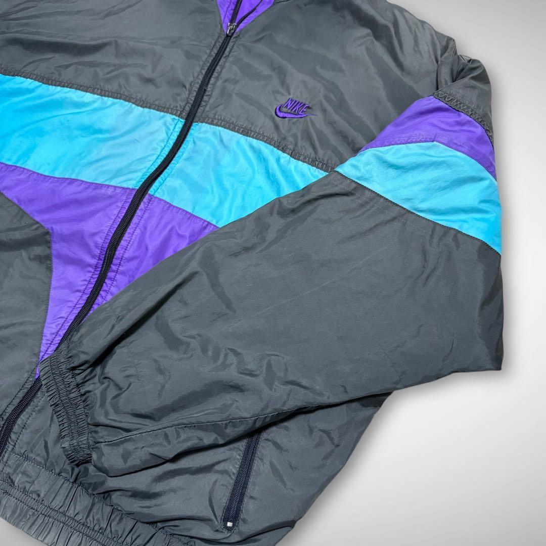 90s old Nike ナイロントラックジャケット ビンテージ古着L短丈ナイキ