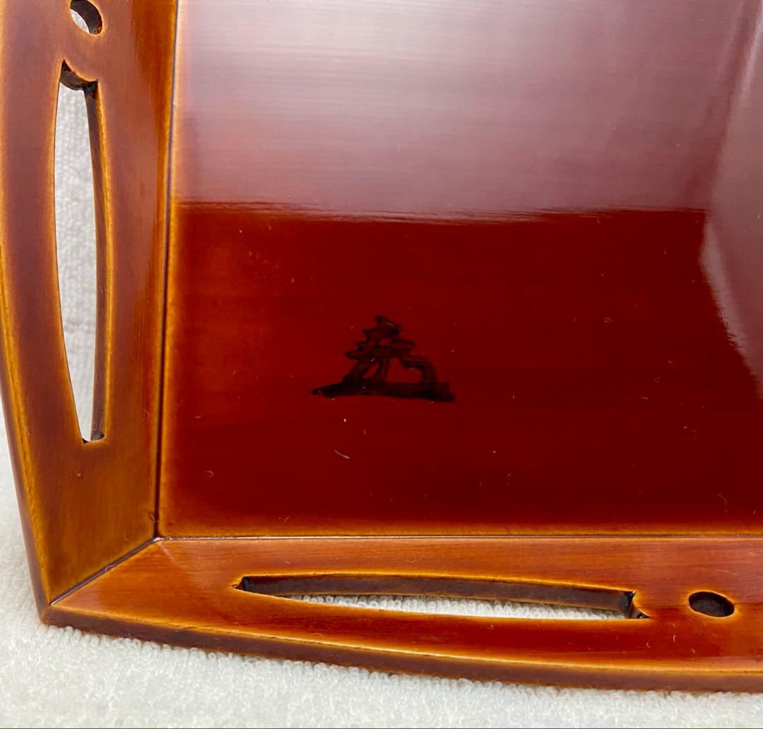 遠州流 成趣庵 壽 茶道具 四方盆 漆 飛騨春慶【匿名配送】