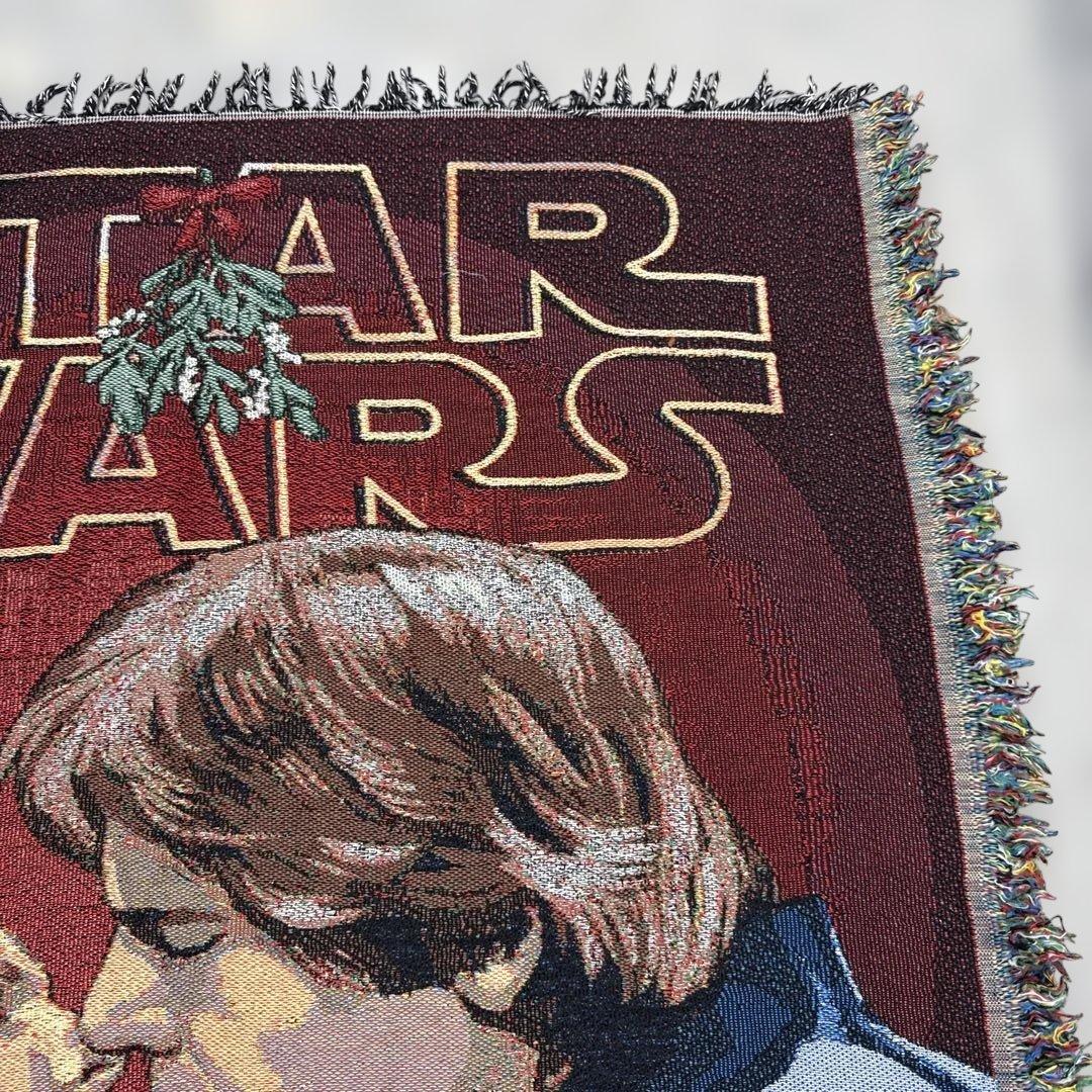 スターウォーズ　ハンソロ　レイア姫　ブランケット　ラグ　144x120