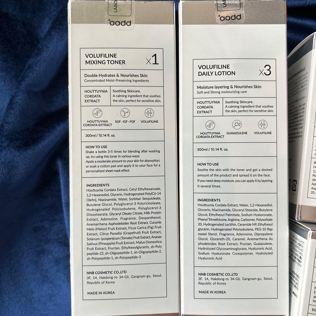 新品未使用 aadd アド 化粧品4点 トナー 美容液 ローション クリーム