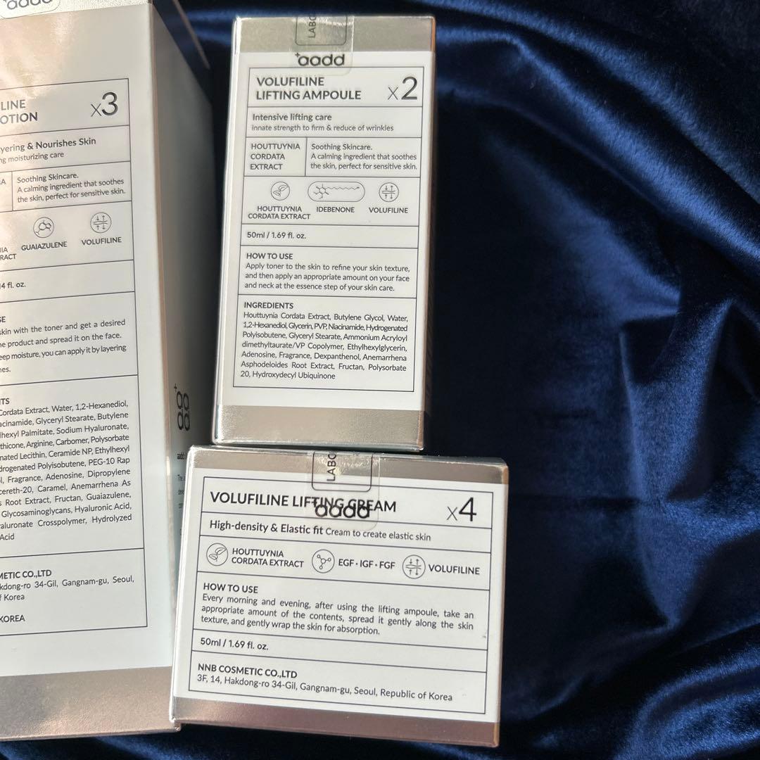 新品未使用 aadd アド 化粧品4点 トナー 美容液 ローション クリーム