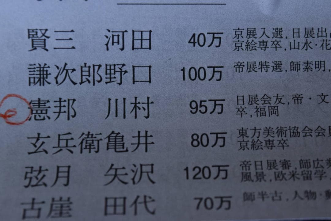 【真作】川村憲邦/白梅小禽図/掛軸/名家伝来/AA-33