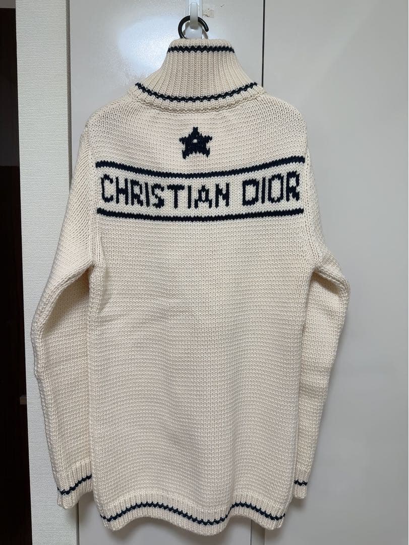 ChristianDior トグルボタン付きローゲージニットカーディガン 32