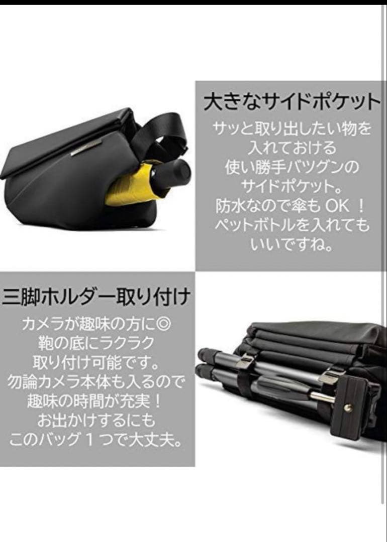 NIID URBANATURE R1 スリングバッグ メテオライト ブラック