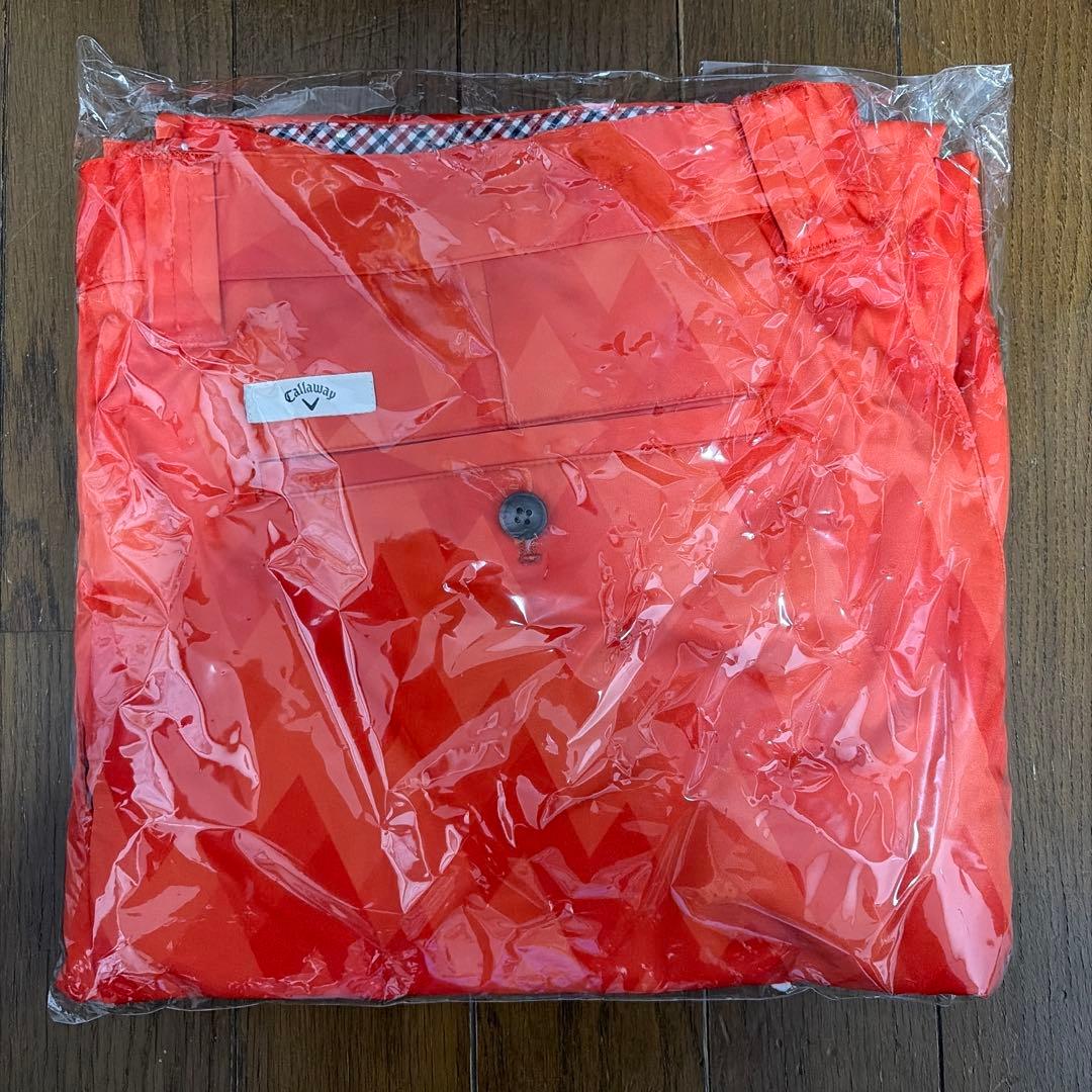 【中古】Callawayキャロウェイパンツ XL/W94㎝ 希少サイズオレンジ系