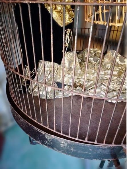 アイアン 巨大鳥かご アンティーク バードケージ プランター 置物