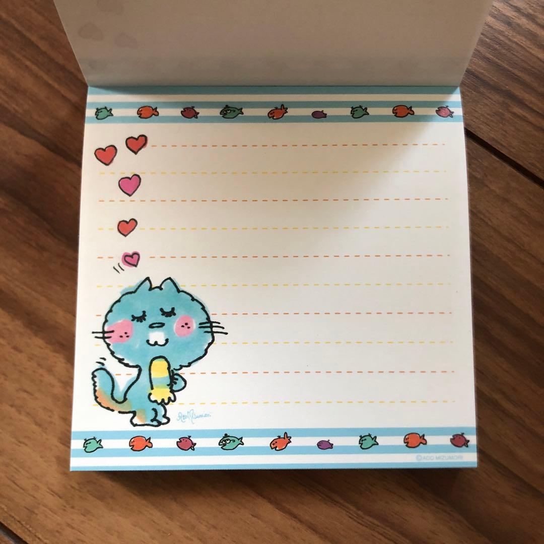 新品　水森亜土　亜土ちゃん　メモ　ノート　ミニ3面ミラー　セット