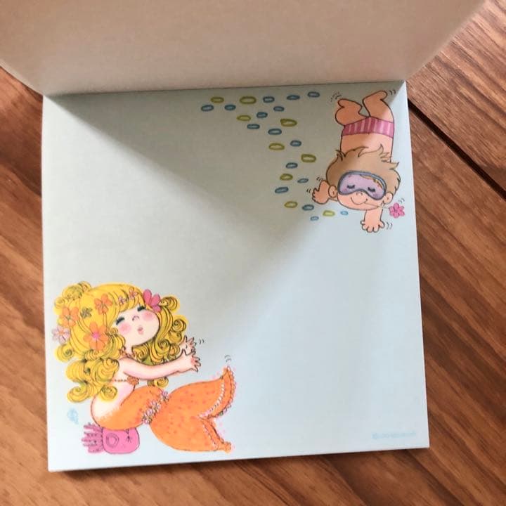 新品　水森亜土　亜土ちゃん　メモ　ノート　ミニ3面ミラー　セット