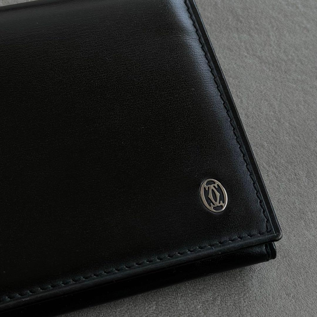 Cartier カルティエ パシャ カーフレザー 名刺入れ カードケース 黒
