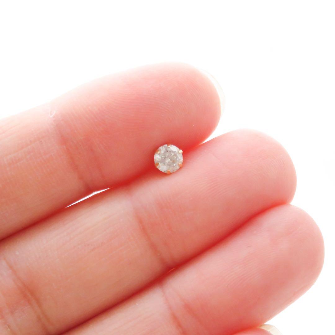水*ー様 【本物保証】K18YG 天然ダイヤモンド 0.3ct ピアス片耳用　新
