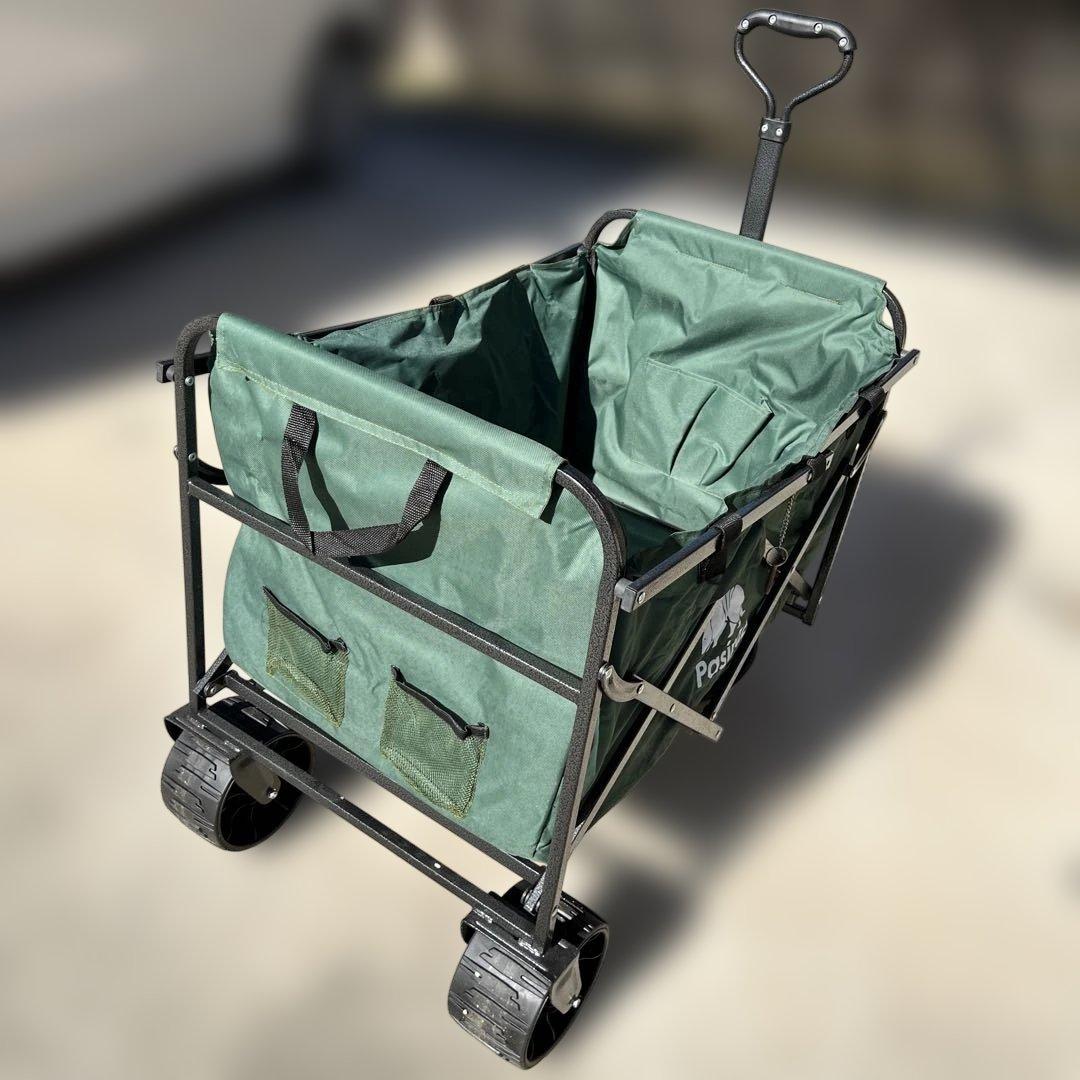 Pasinaz(パシナズ)キャリーカート 折り畳み ワイドタイヤ　キャンプ