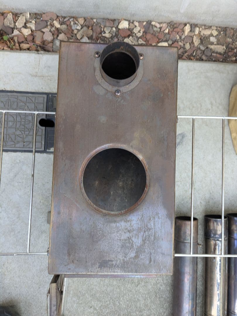 FIELDOOR　薪ストーブ　延長煙突2本付き　ステンレス製