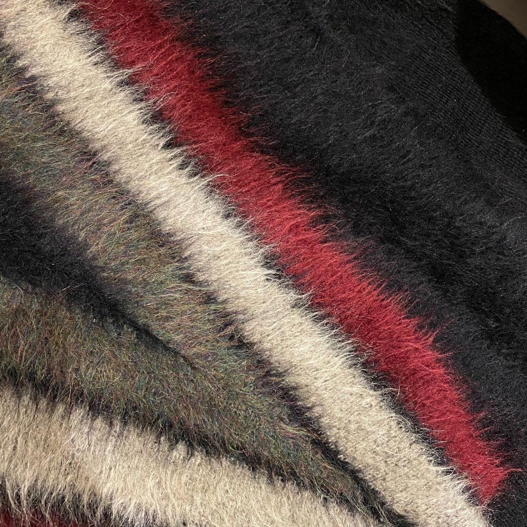 60s　ビンテージ　モヘア　ブラック　毛足長