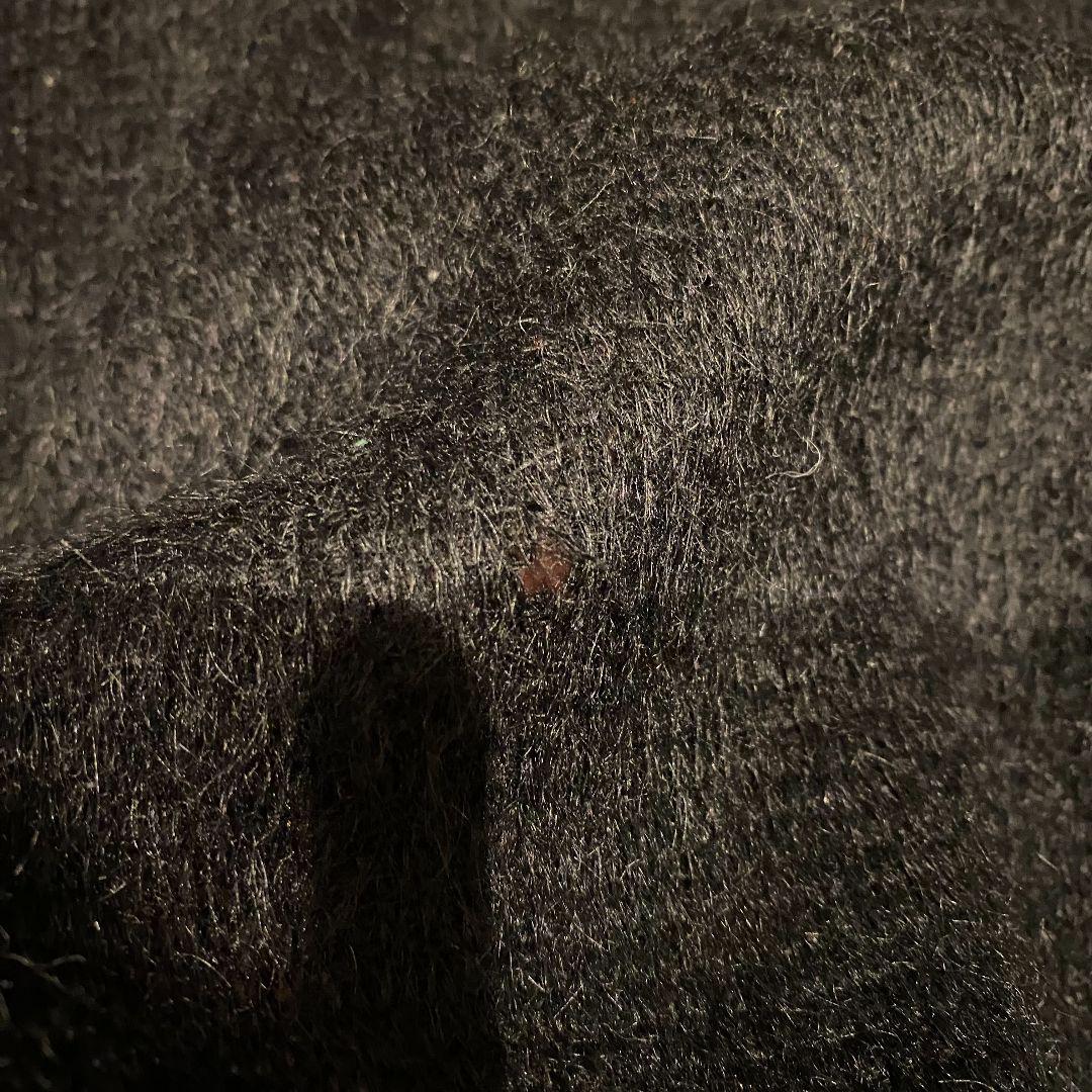 60s　ビンテージ　モヘア　ブラック　毛足長