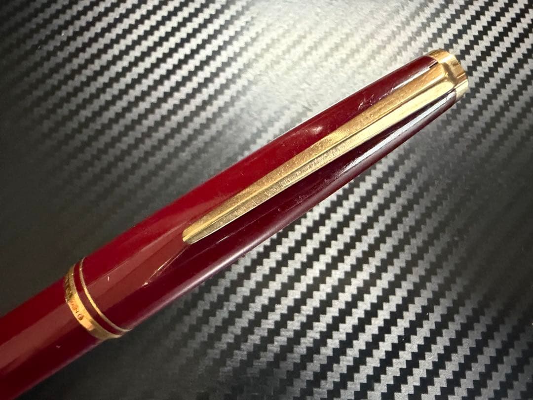美品 モンブラン No.221 EF 極細字 ボルドー 両用式 万年筆