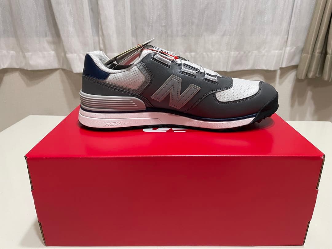 【新品】ニューバランスゴルフシューズ 574v4SL BOAグレー/ネイビー