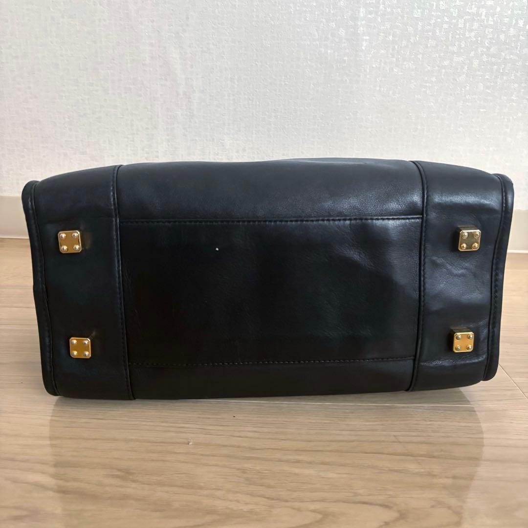 け*う様 【本物】ロエベ アマソナ32 ハンドバッグ アナグラム 本革レザー 黒