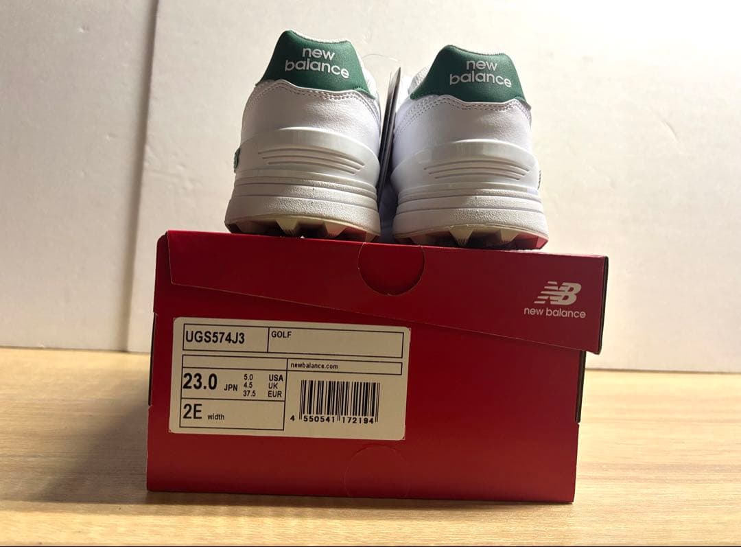 未使用 23cm 2E ニューバランスゴルフシューズ UGS574J3 ホワイト