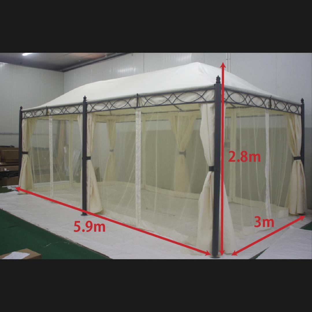 ガゼボ イベントテント 蚊帳 パーゴラシェード 常設 大型テント ガーデンハウス