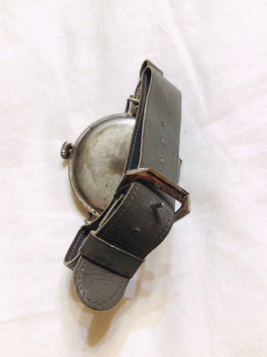 1930年代 スイス製 RONDA社 軍用 純銀 腕時計型コンパス 方位磁石