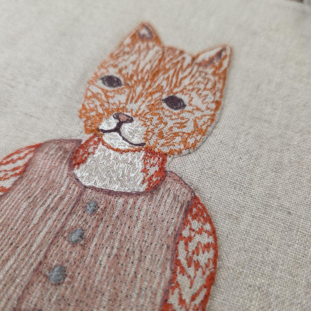 ❁ハンドメイドになります❁ リングチャーム付き　アップリケトートバッグ