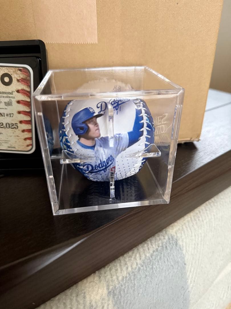 2025個限定 ドジャース 大谷翔平 世界一記念ボール ケース/ロットNo.付