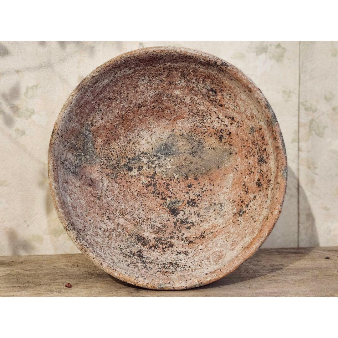 出土品 風合いが美しい素焼きの祭具 高杯 器 鉢 テラコッタ 古代 土器 古道具