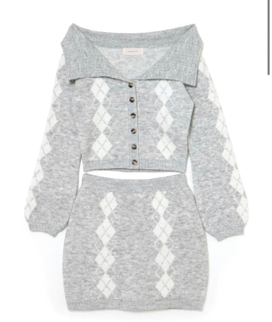 ANDMARY Dona argyle knit set up tina 新品