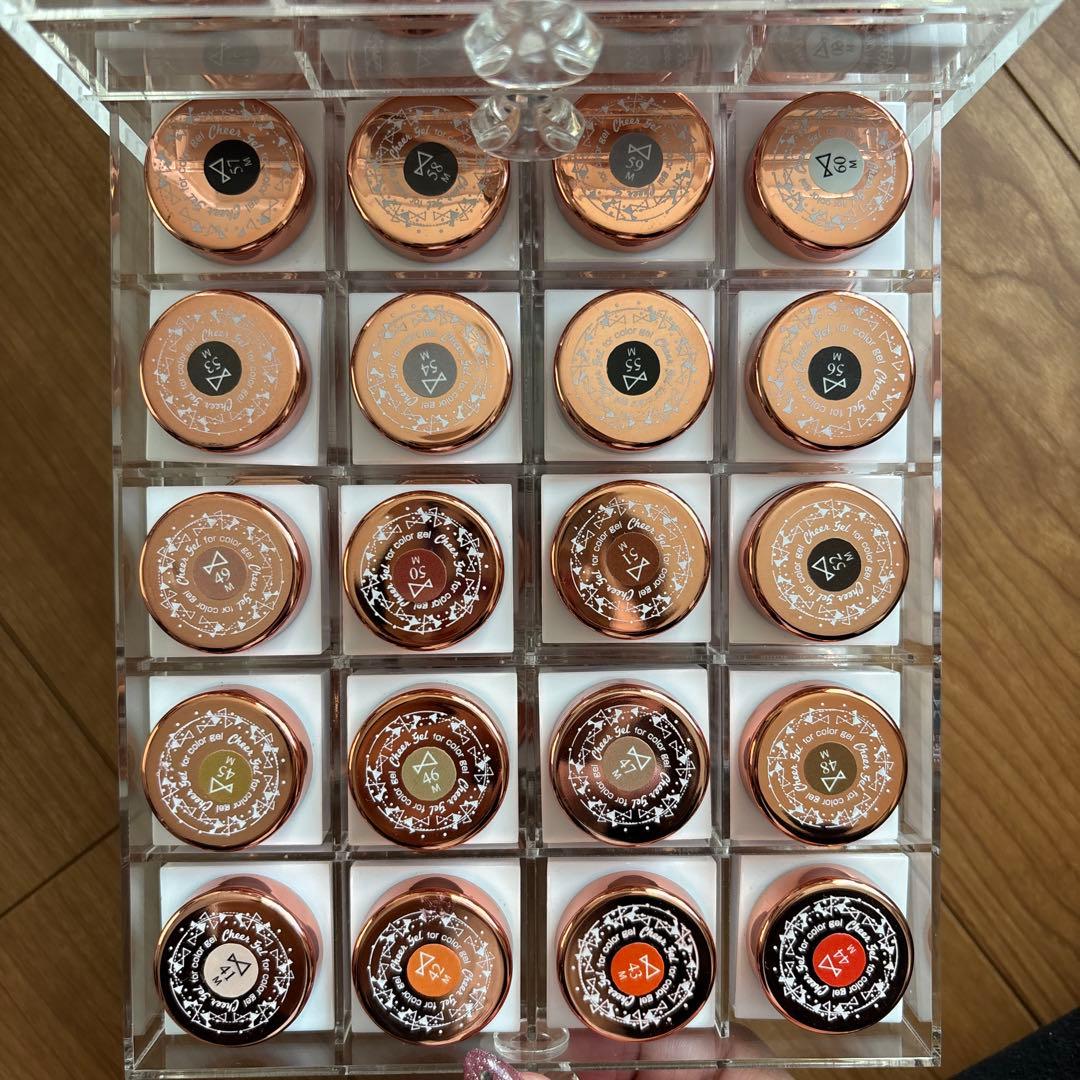 多色ジェルネイル100個セット スライドケース付き