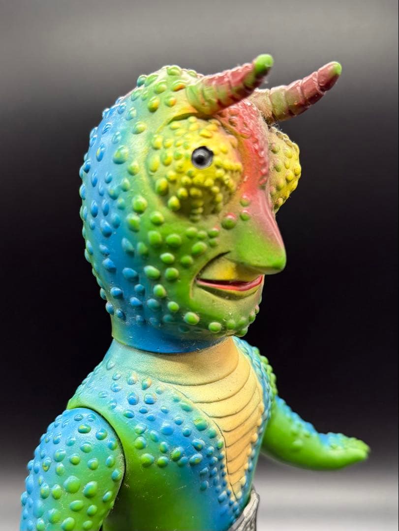 【旧バンダイ製】　怪人 死神カメレオン　スタンダードサイズ ソフビ　希少品