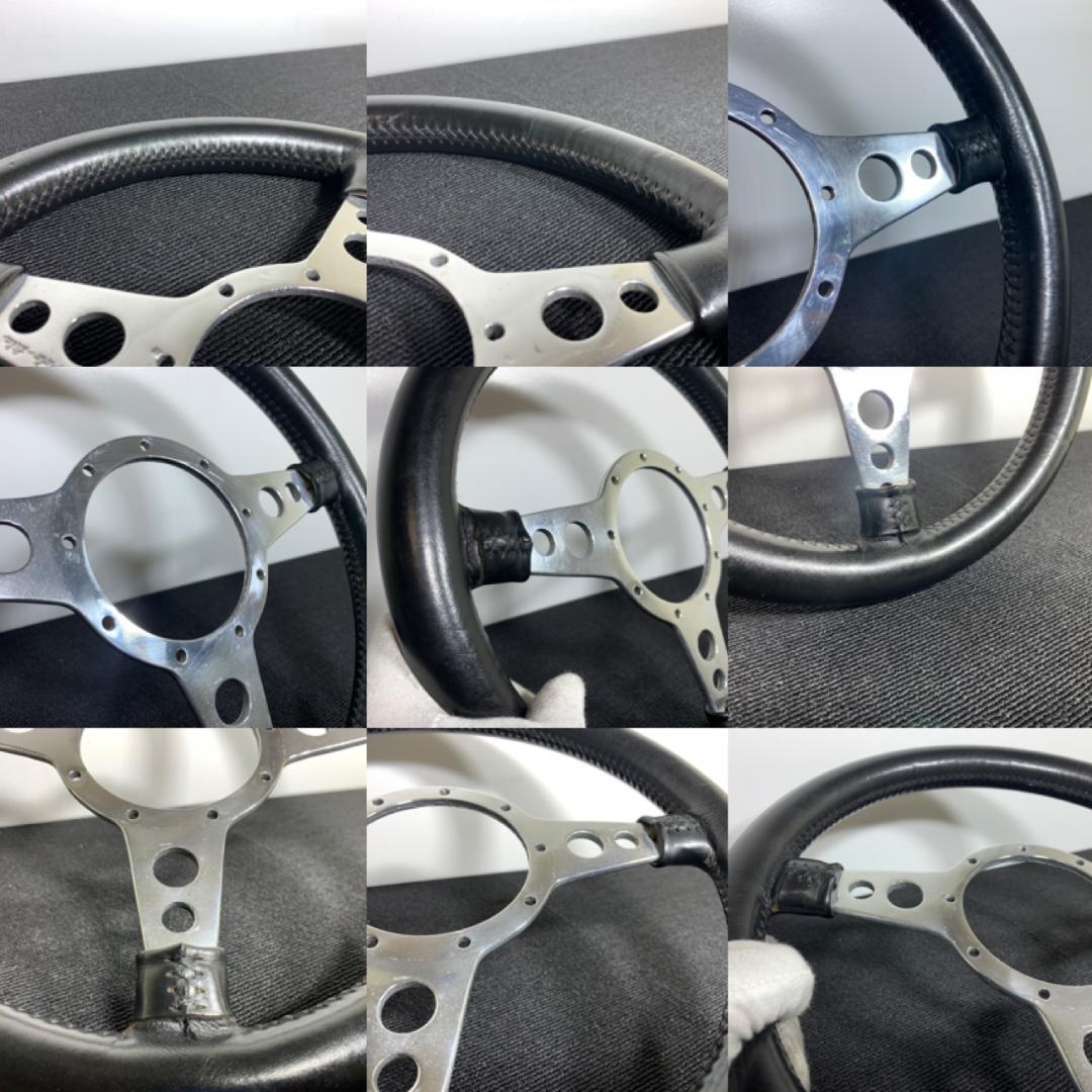 モトリタ ブラックレザー ポリッシュフラット スポーク 34Φ 14インチ 良品