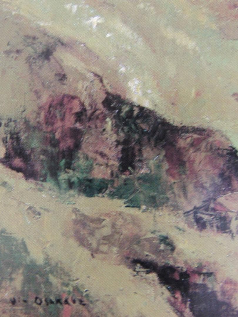 刑部人、【入道崎　男鹿半島】、希少な額装用画集より、美品、日本人画家