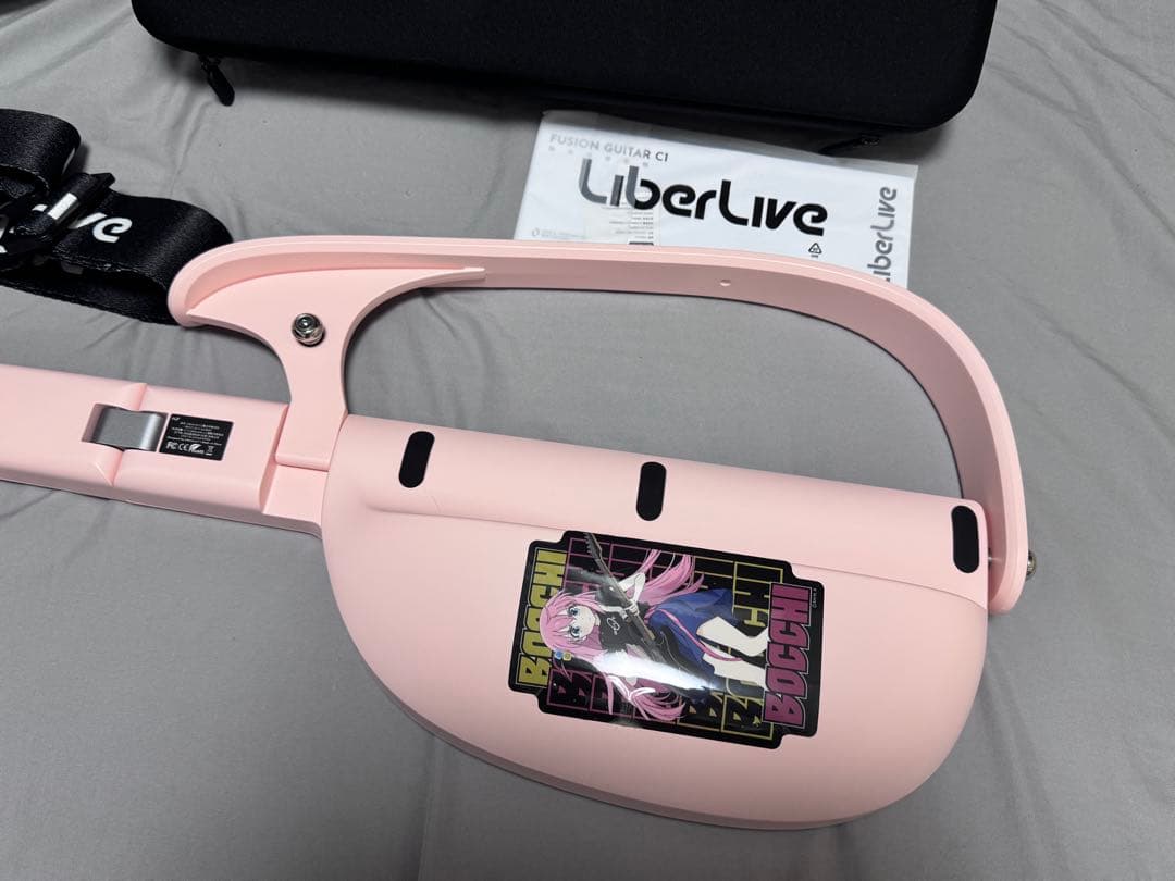 LiberLive Fusion Guitar C1 ケース付き ピンク