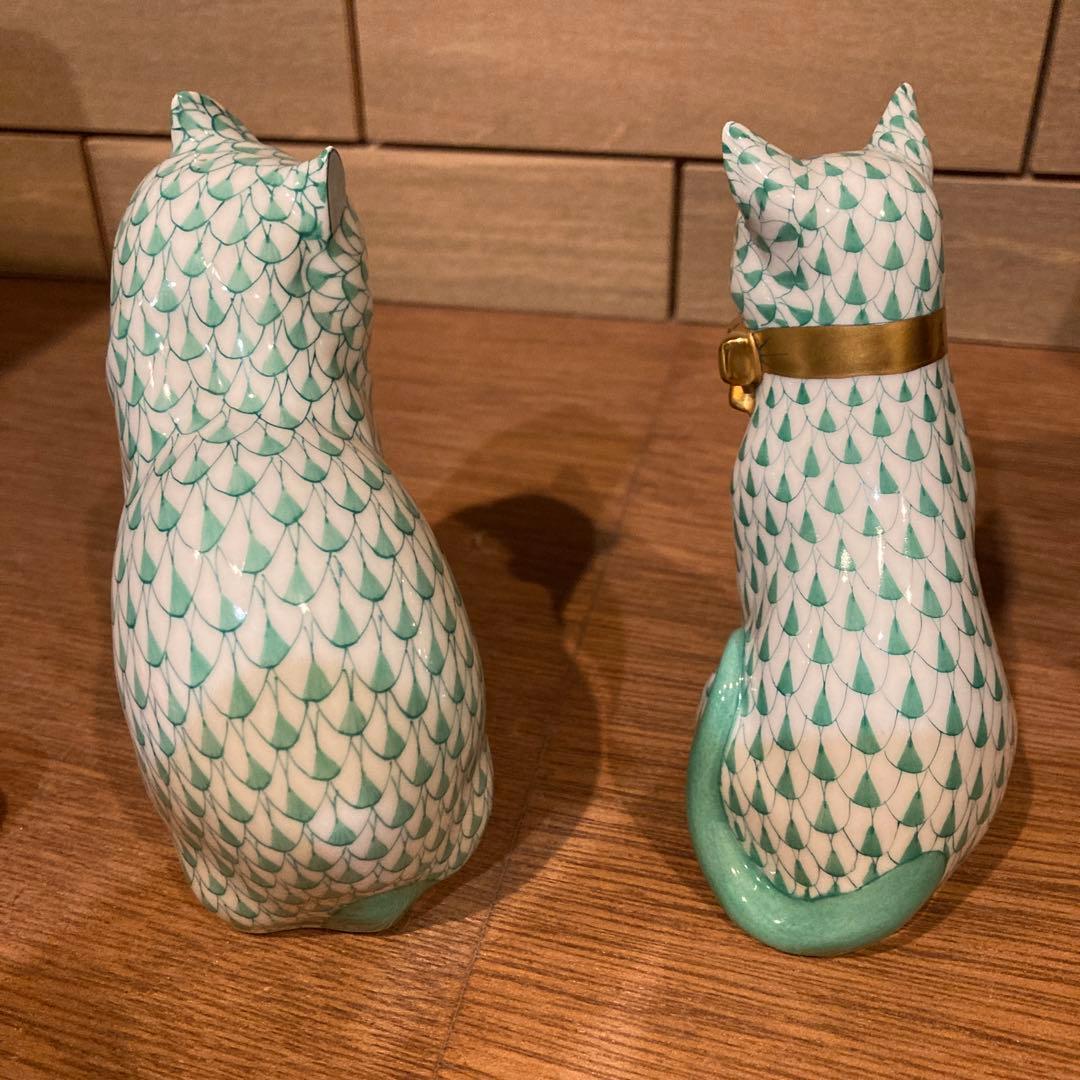 ヘレンド　フィギュリン　猫