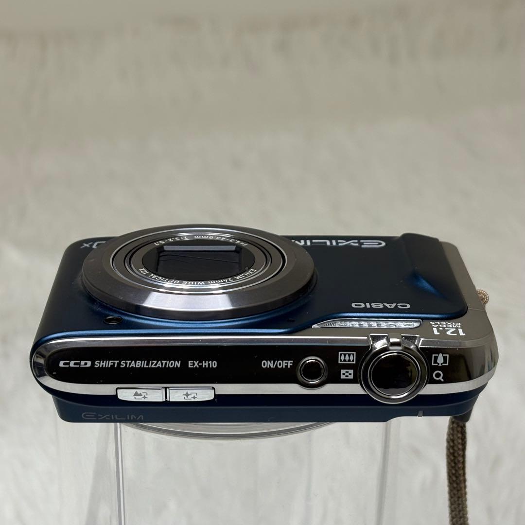 CASIO カメラ　EX-H10 充電器　ブルー　説明書 コンデジ　動作品