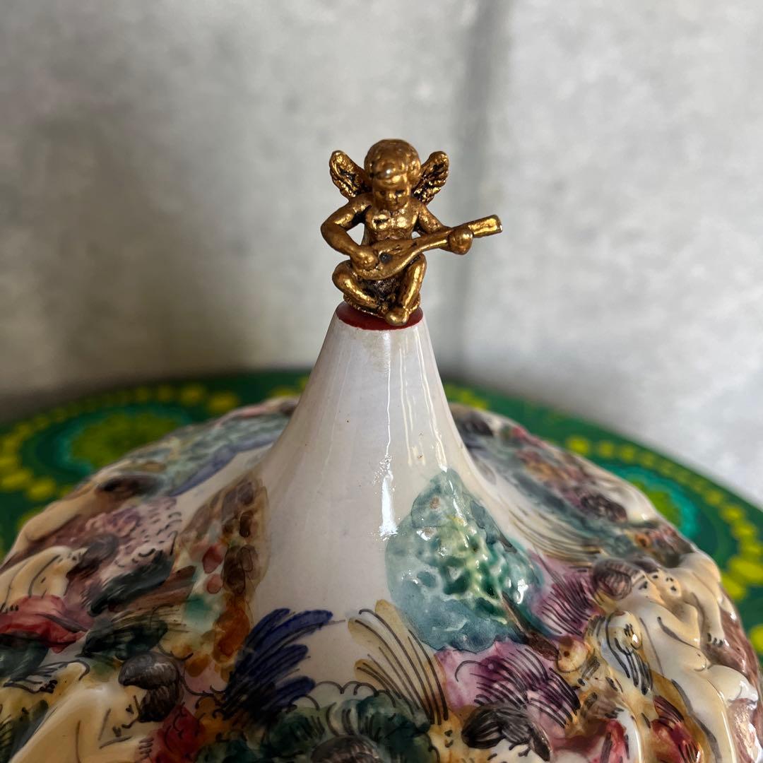 ☆REUGE☆リュージュ☆陶器製☆カラクリ オルゴール☆葉巻入れ【送料込み】