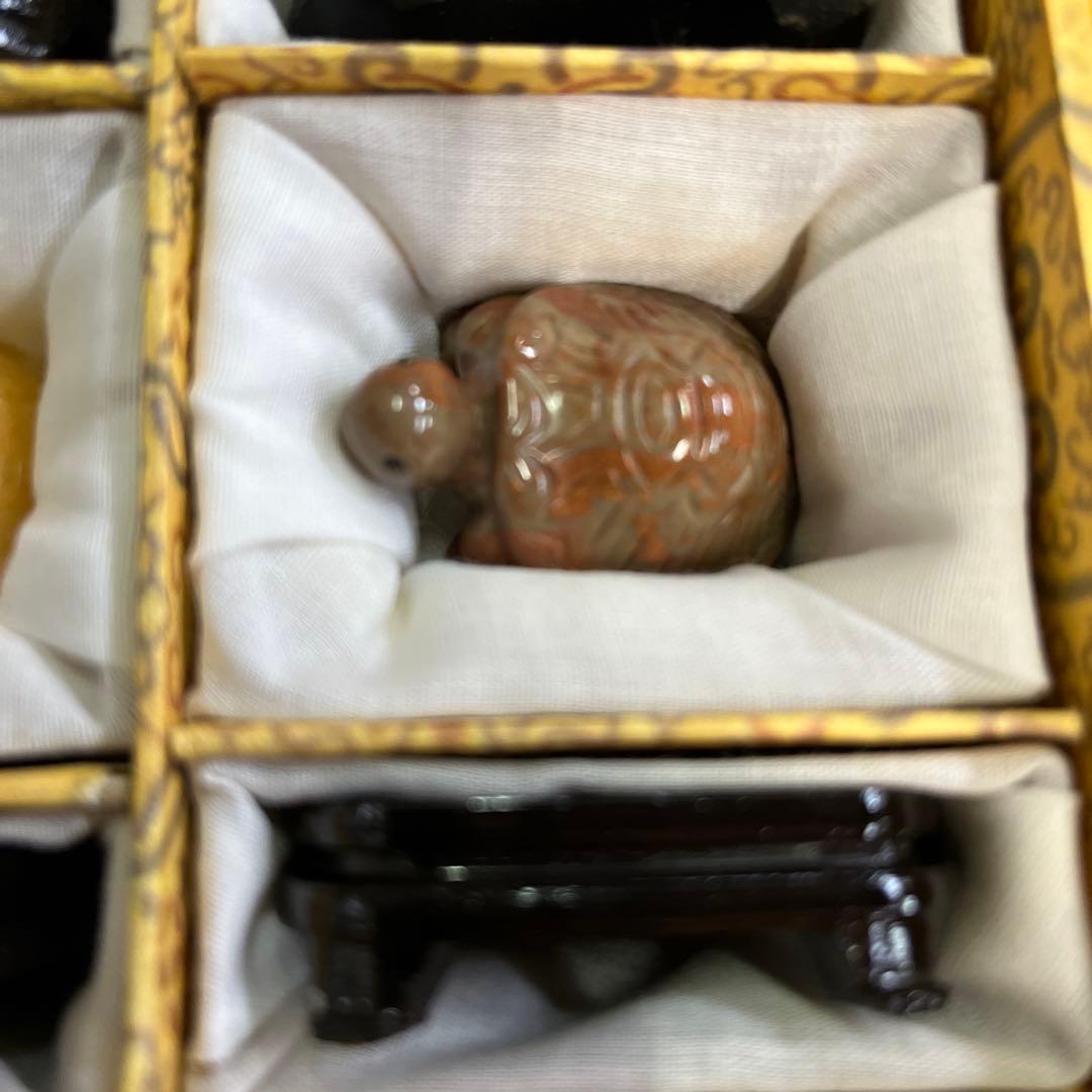 中国？　陶器の亀の置物12個セット