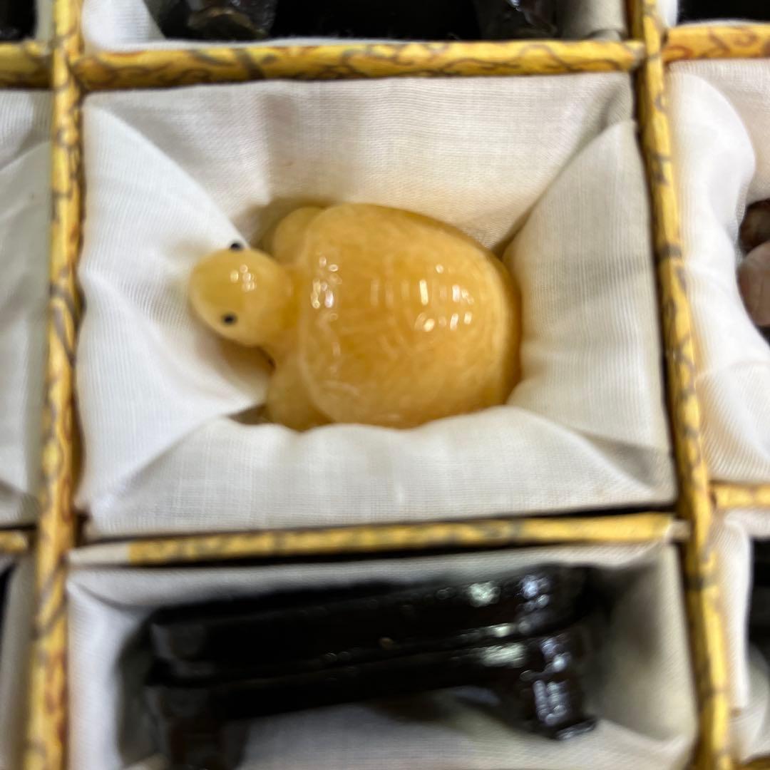 中国？　陶器の亀の置物12個セット