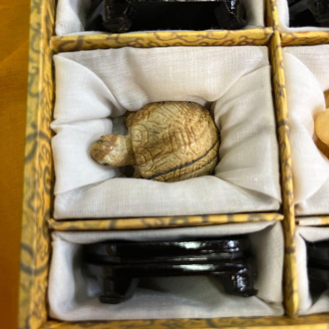 中国？　陶器の亀の置物12個セット